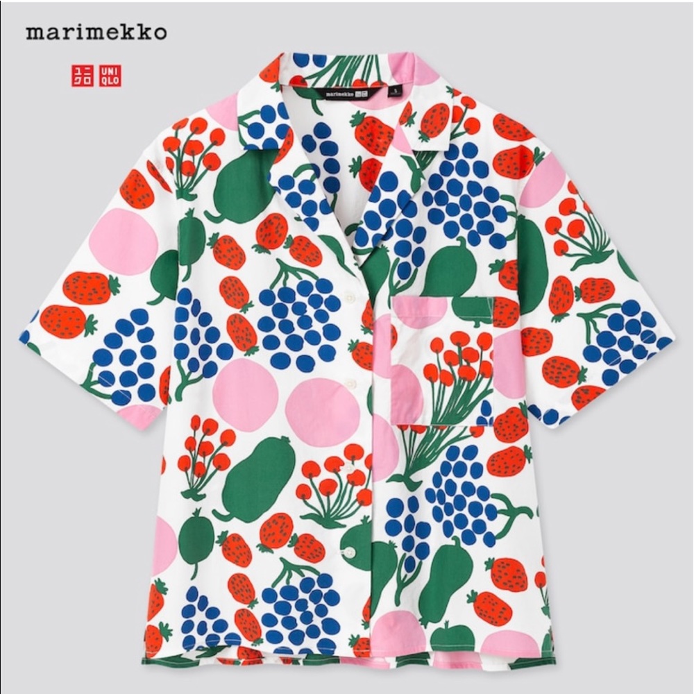 Uniqlo Marimekko Short Sleeve Button Up